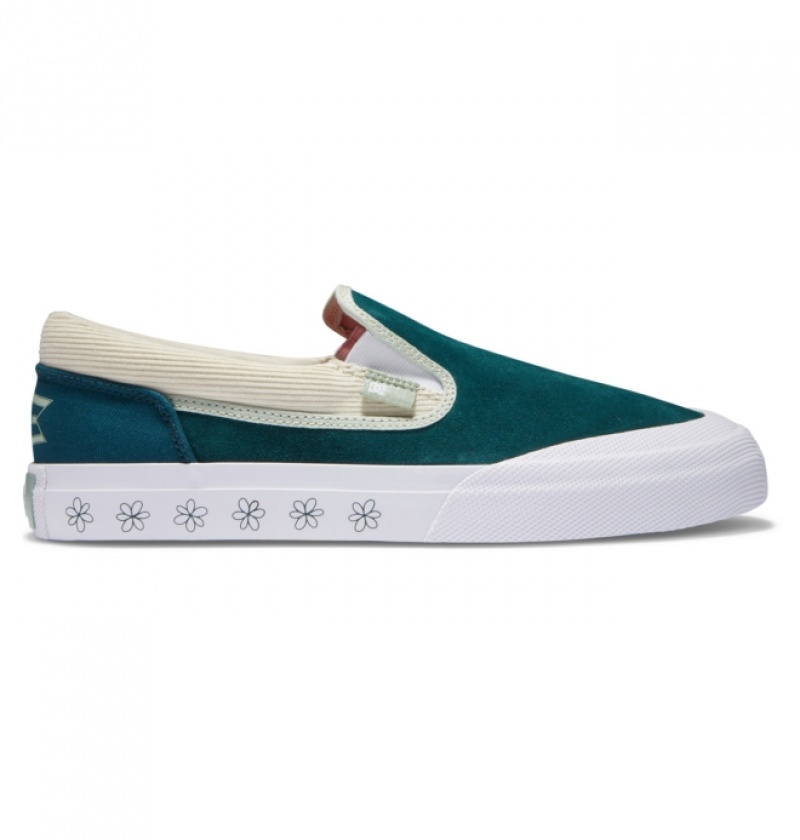 Chaussure Skate DC Manual x Susie Turquoise Foncé Homme | LAA-5896672