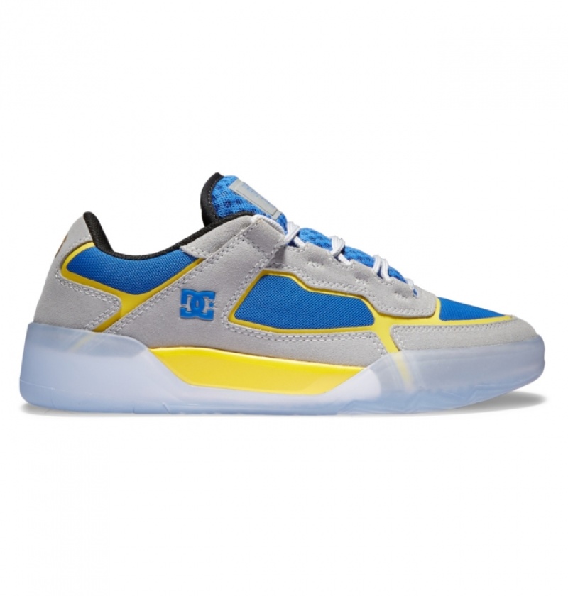 Chaussure Skate DC Hongo x DC Metric Grise Bleu Jaune Homme | HGG-3543464