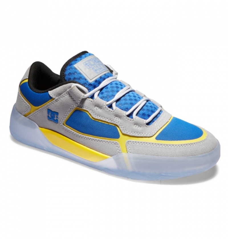 Chaussure Skate DC Hongo x DC Metric Grise Bleu Jaune Homme | HGG-3543464