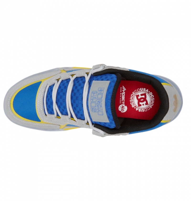 Chaussure Skate DC Hongo x DC Metric Grise Bleu Jaune Homme | HGG-3543464