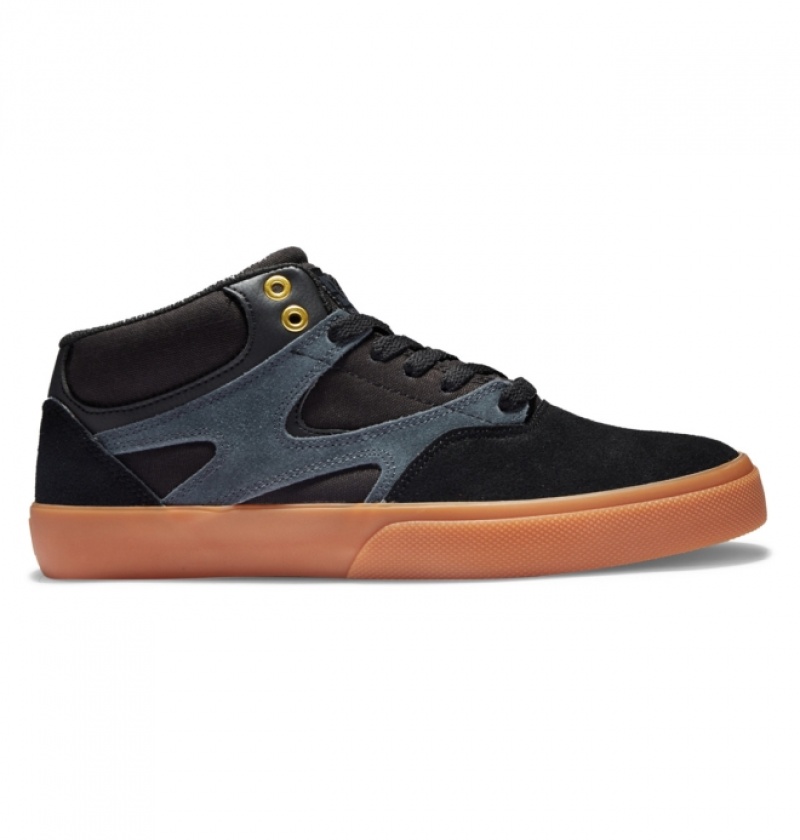 Chaussure Skate DC Kalis Vulc Mid-Top Noir Homme | ZYC-7726264