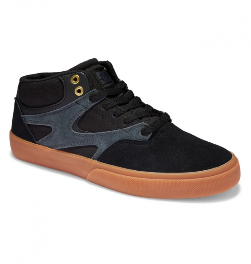 Chaussure Skate DC Kalis Vulc Mid-Top Noir Homme | ZYC-7726264