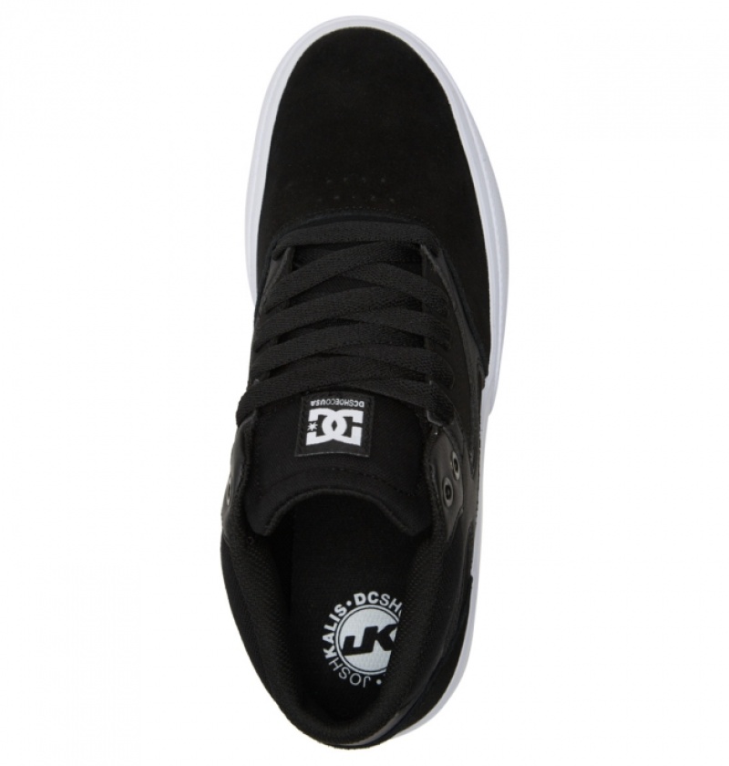 Chaussure Skate DC Kalis Vulc MID Mid-Top Noir Blanche Homme | FLB-4014153