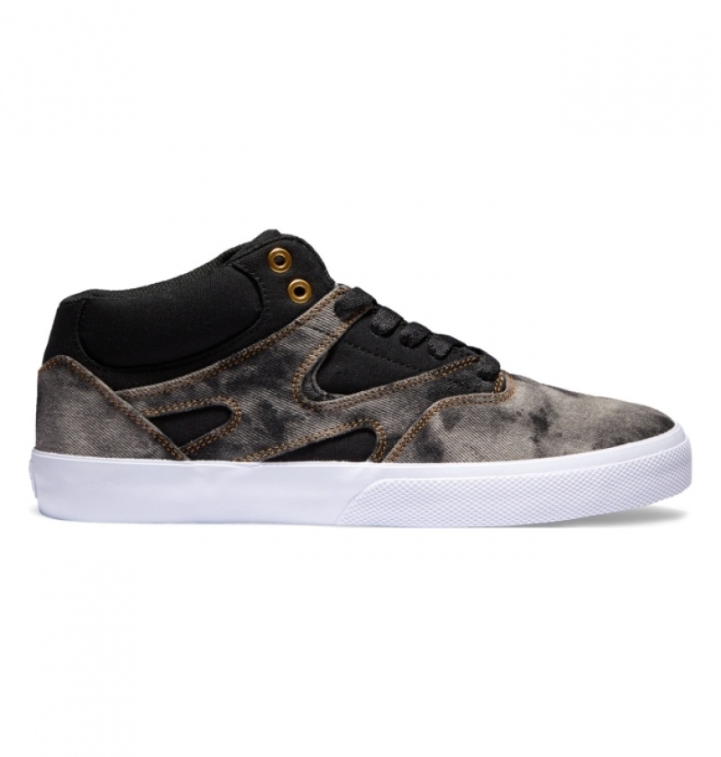 Chaussure Skate DC Kalis Vulc MID Mid-Top Noir Grise Homme | TVS-0139991