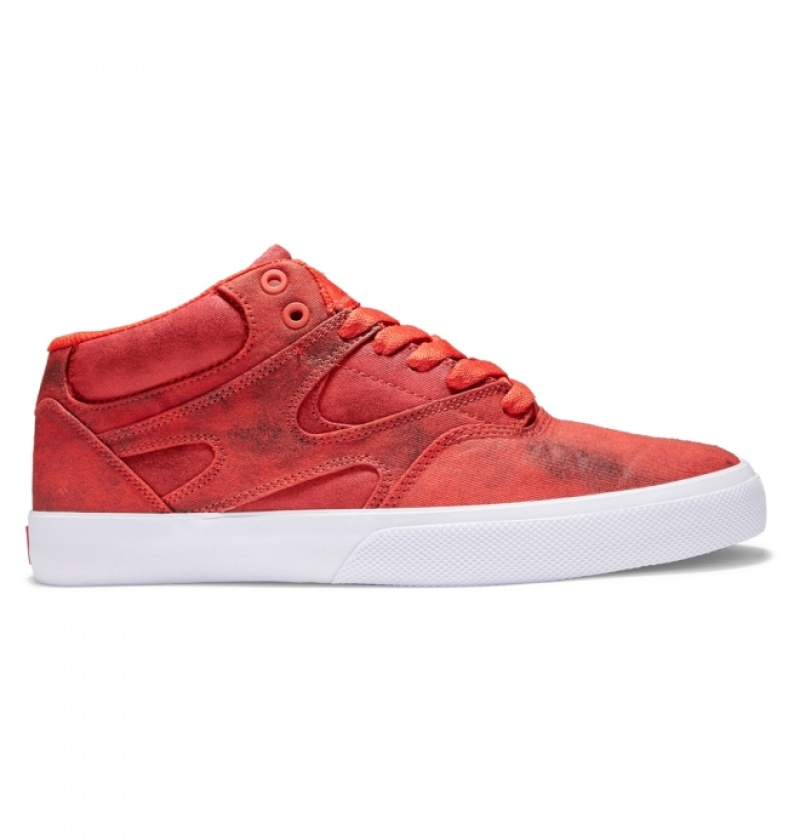 Chaussure Skate DC Kalis Vulc MID Mid-Top Rouge Homme | ZUY-1699351