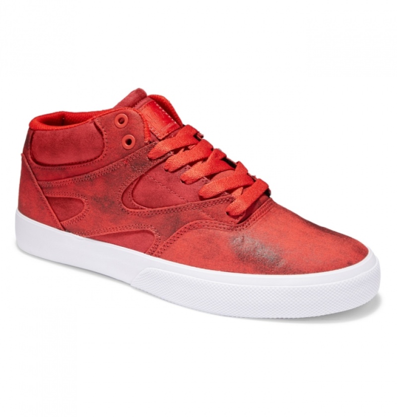 Chaussure Skate DC Kalis Vulc MID Mid-Top Rouge Homme | ZUY-1699351