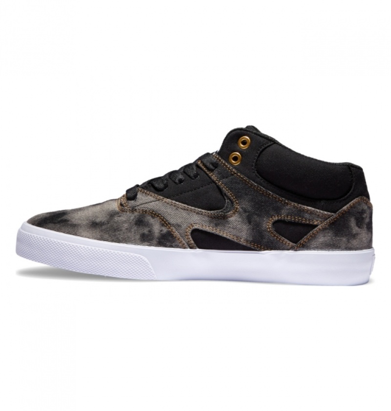 Chaussure Skate DC Kalis Vulc MID Mid-Top Noir Grise Homme | TVS-0139991