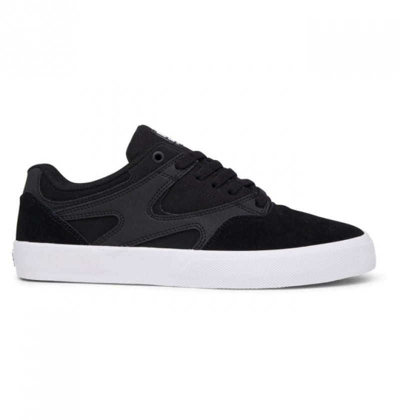 Chaussure Skate DC Kalis Vulc Noir Blanche Homme | YBO-5619175