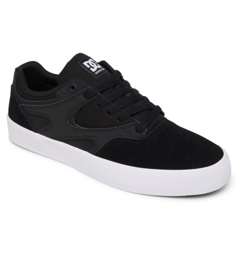 Chaussure Skate DC Kalis Vulc Noir Blanche Homme | YBO-5619175