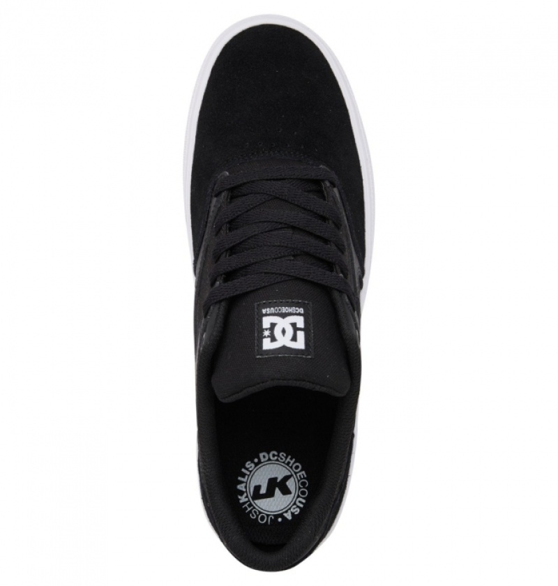 Chaussure Skate DC Kalis Vulc Noir Blanche Homme | YBO-5619175