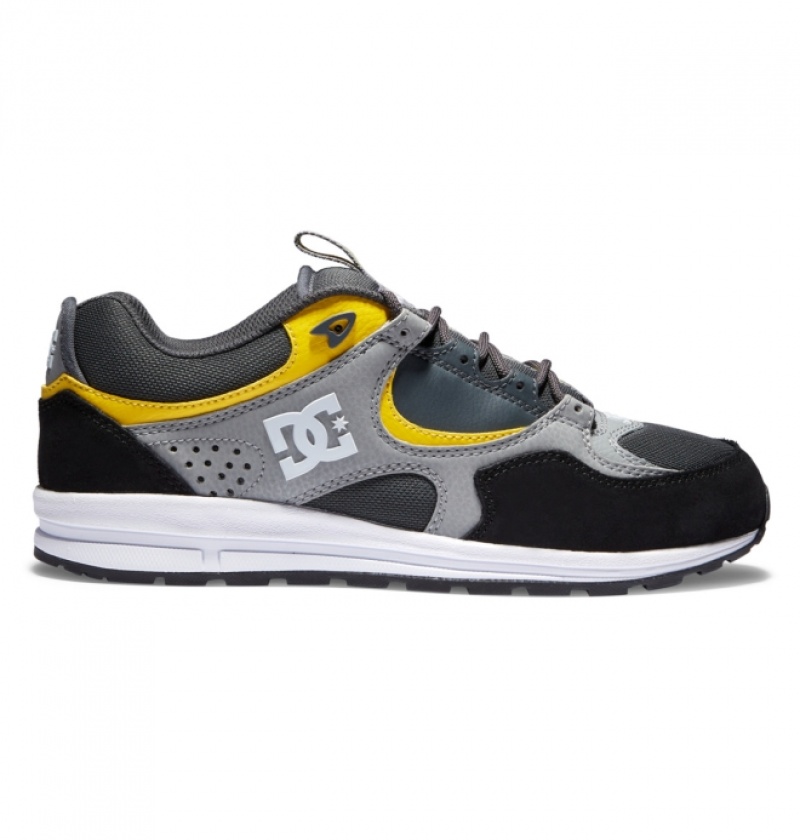 Chaussure Skate DC Kalis Lite Noir Grise Jaune Homme | KJN-3766332