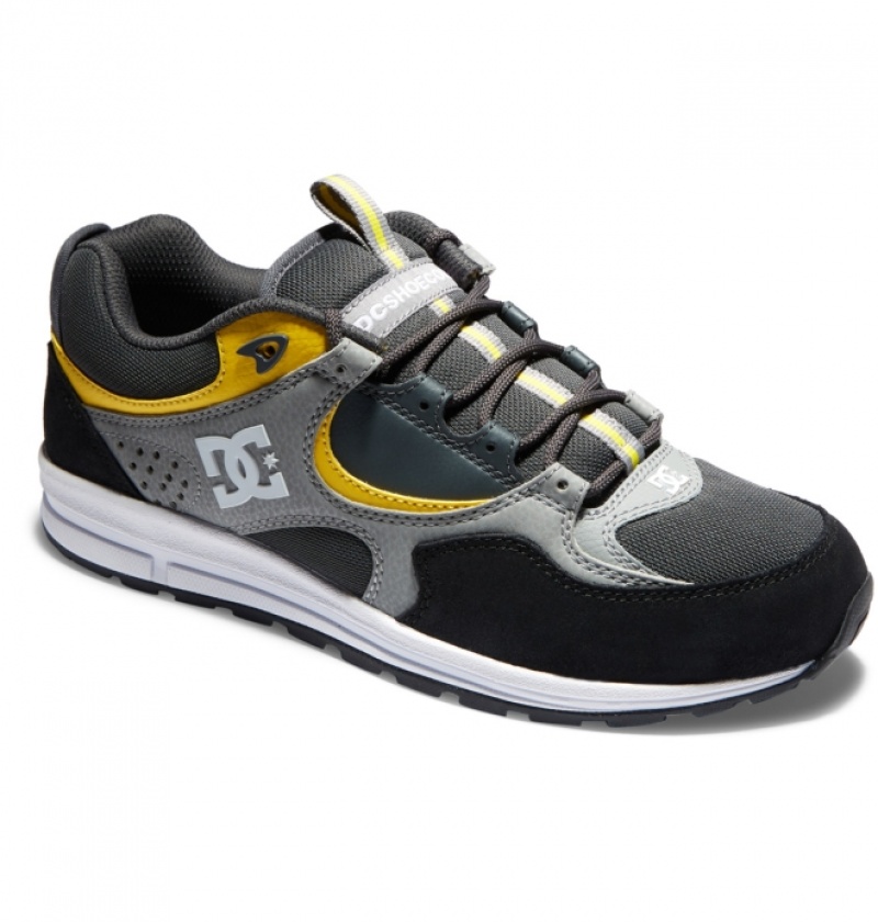 Chaussure Skate DC Kalis Lite Noir Grise Jaune Homme | KJN-3766332