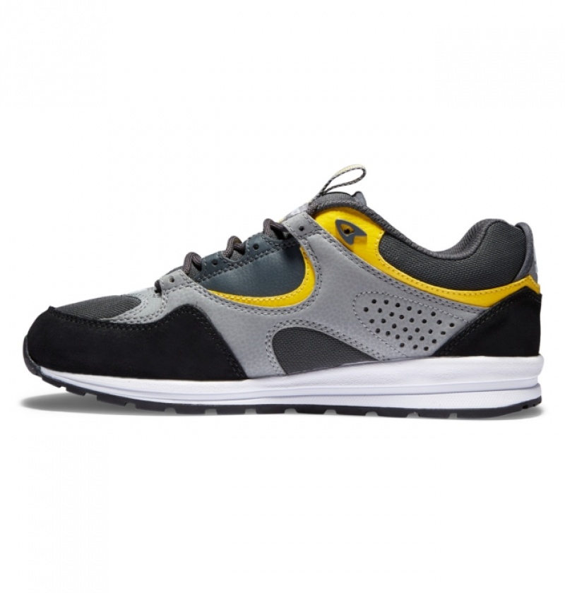 Chaussure Skate DC Kalis Lite Noir Grise Jaune Homme | KJN-3766332