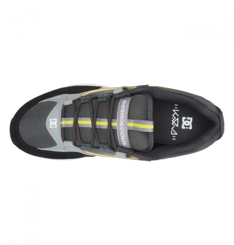 Chaussure Skate DC Kalis Lite Noir Grise Jaune Homme | KJN-3766332