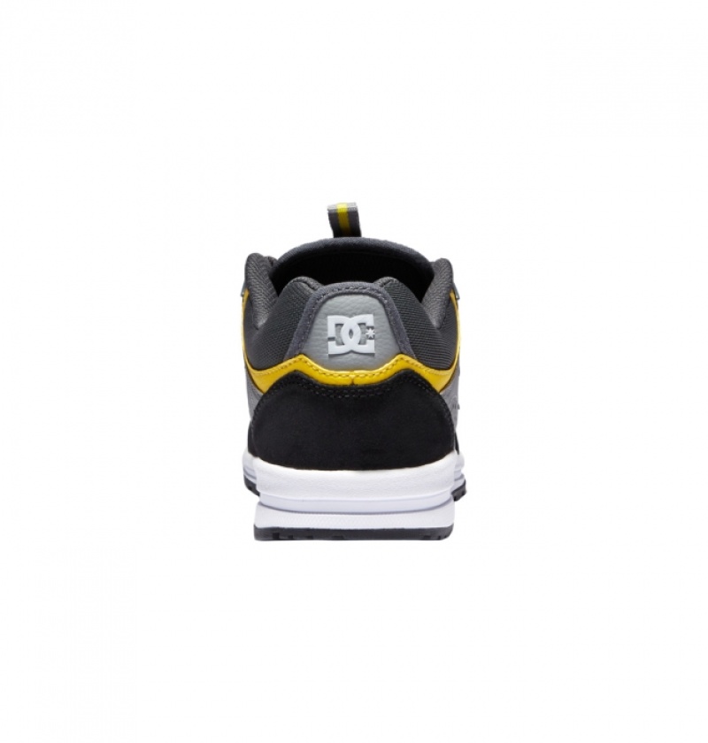 Chaussure Skate DC Kalis Lite Noir Grise Jaune Homme | KJN-3766332