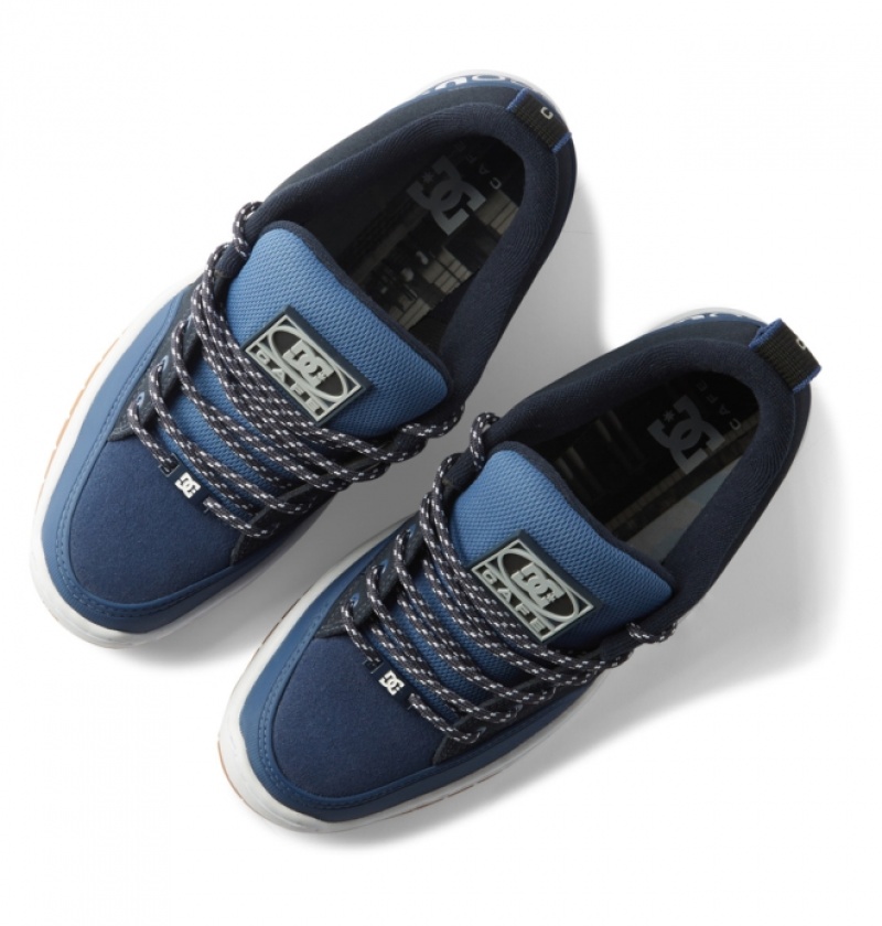 Chaussure Skate DC Cafe x DC Clocker 2 Bleu Marine Homme | QXO-6298553