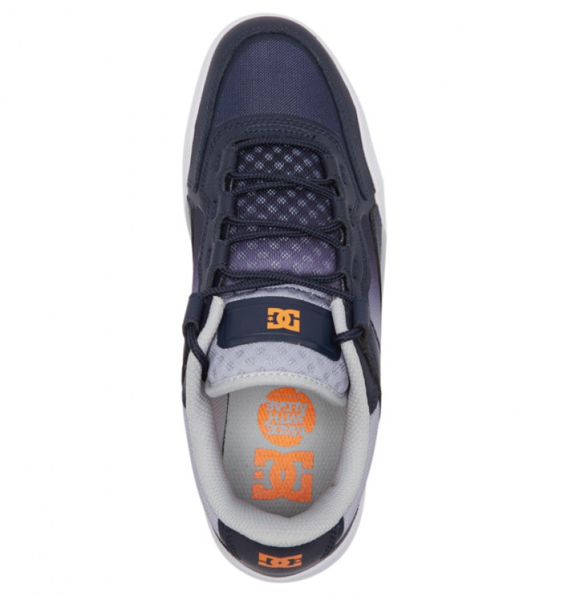 Chaussure Skate DC Metric Bleu Marine Orange Homme | HQU-8033188