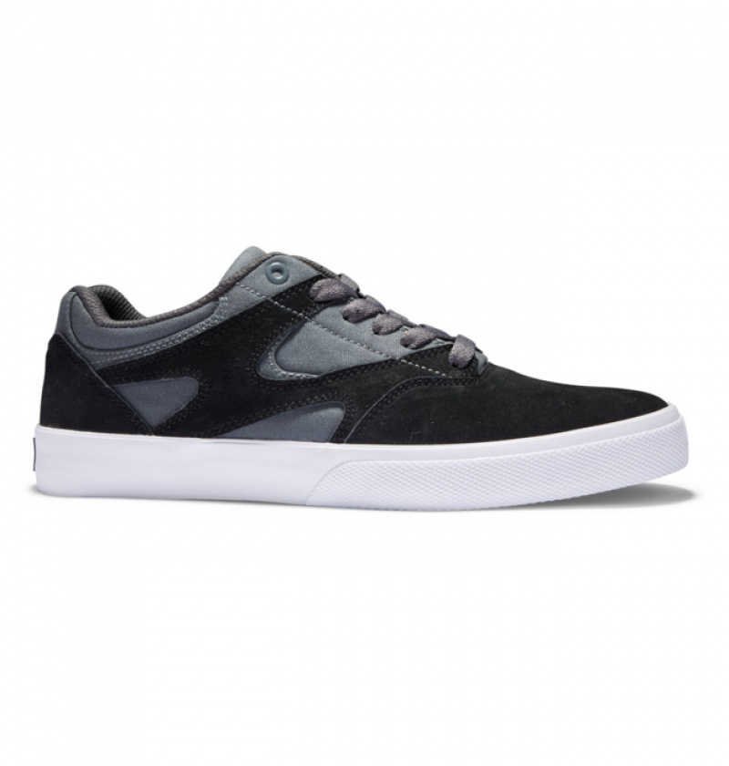 Chaussure Skate DC Kalis Vulc Noir Grise Blanche Homme | VQO-1720361