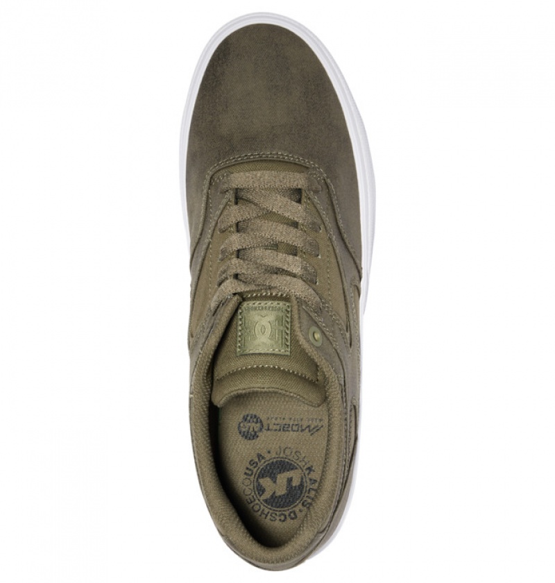 Chaussure Skate DC Kalis Vulc Vert Olive Homme | SCB-6065780