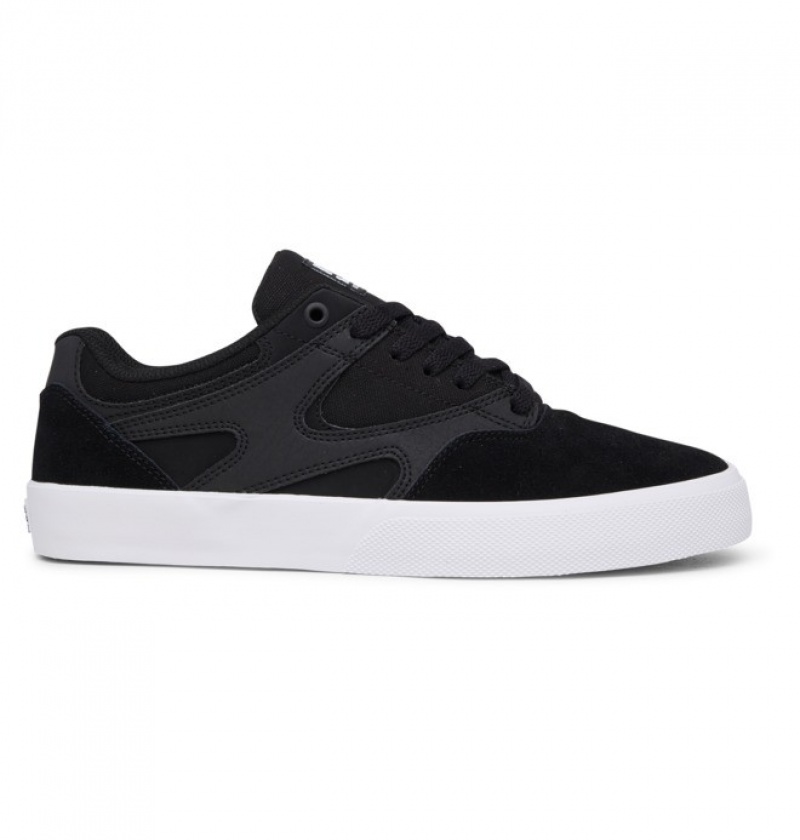 Chaussure Skate DC Kalis Vulc Noir Blanche Homme | SVN-9509772