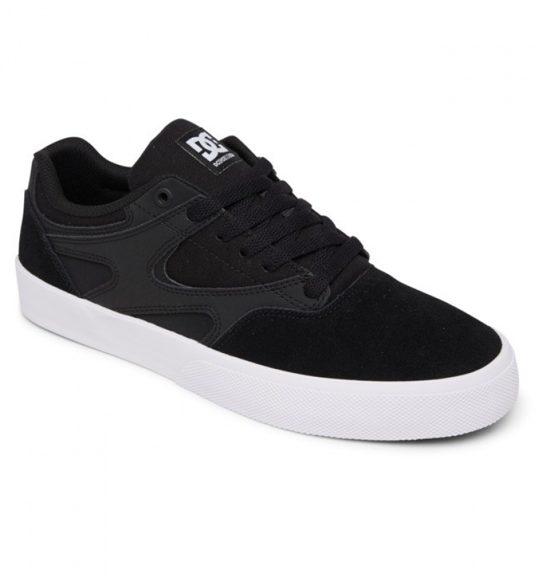 Chaussure Skate DC Kalis Vulc Noir Blanche Homme | SVN-9509772