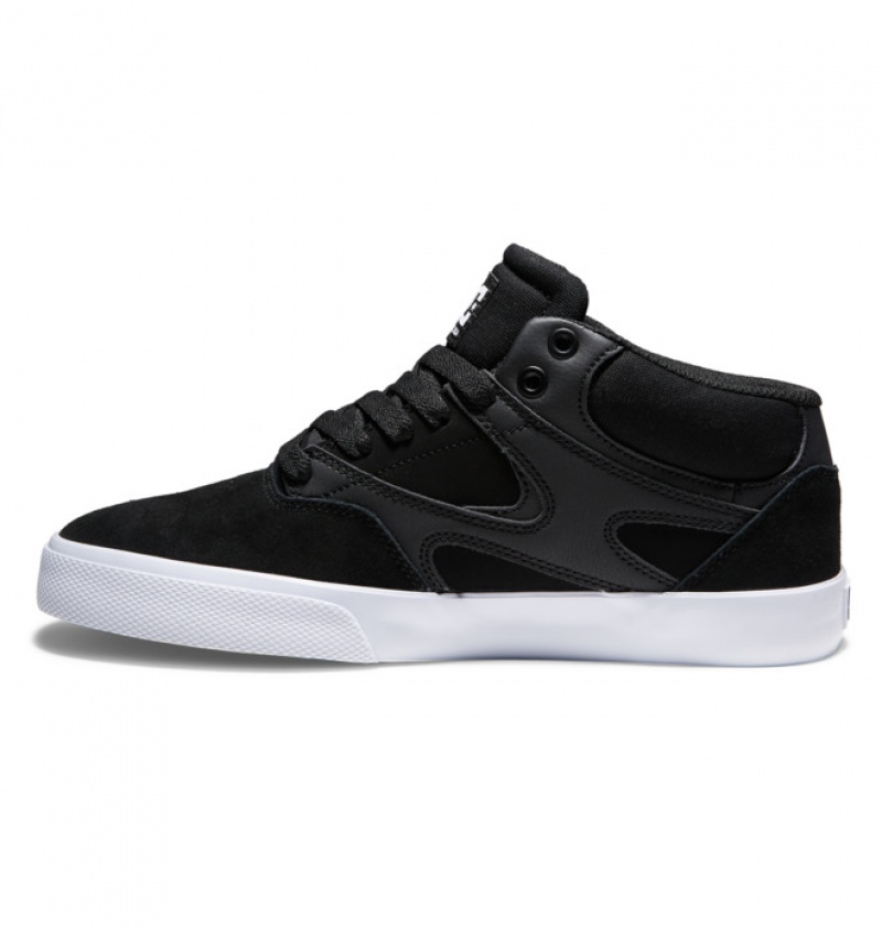 Chaussure Skate DC Kalis Vulc MID Noir Blanche Homme | CFZ-2871235