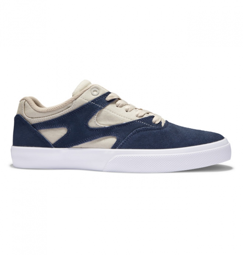 Chaussure Skate DC Kalis Vulc Bleu Marine Kaki Homme | MCW-0892311