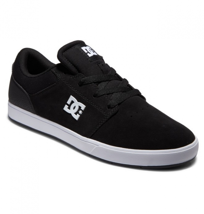 Chaussure Skate DC Crisis 2 Daim Noir Blanche Homme | HNS-1447023