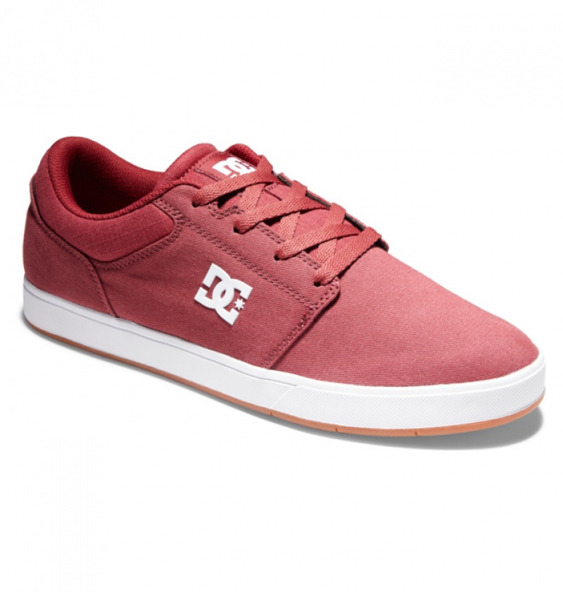 Chaussure Skate DC Crisis 2 Daim Rouge Homme | DBJ-0207506