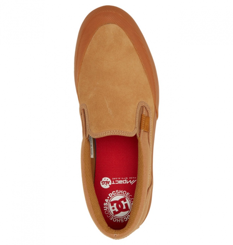 Chaussure Skate DC Manual RT Slip On Marron Homme | WCW-4306596