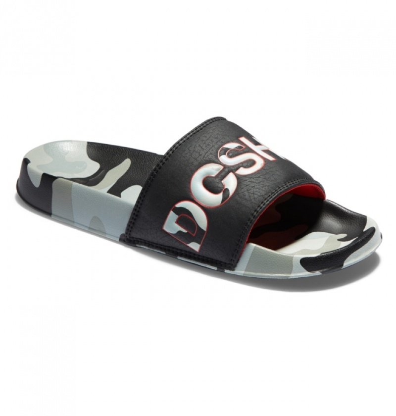 Claquette DC DC Camouflage Noir Homme | HEA-9309324