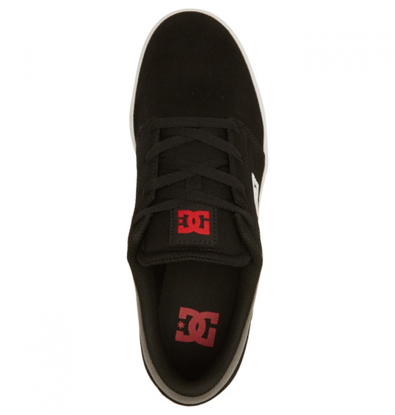 Chaussure Skate DC Crisis 2 Daim Noir Grise Rouge Homme | HYW-3059890