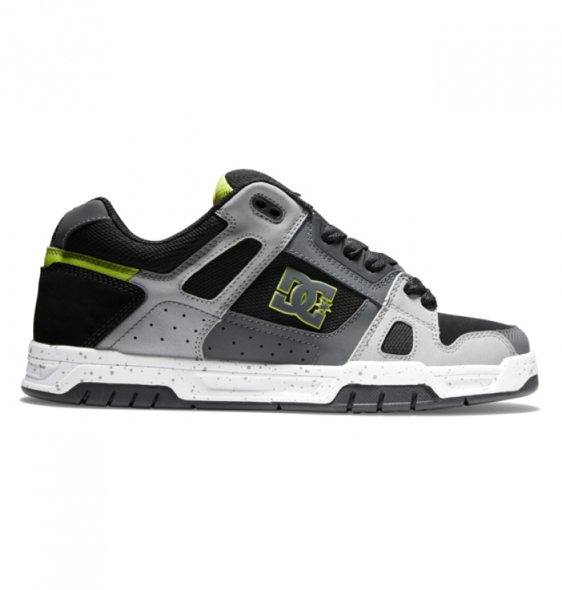 Basket DC Stag Noir Grise Vert Homme | DFG-7858903