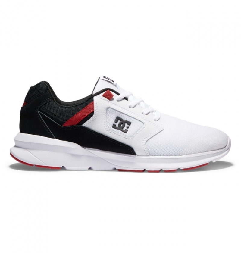 Basket DC Skyline Legere Blanche Noir Rouge Homme | YIR-2794929