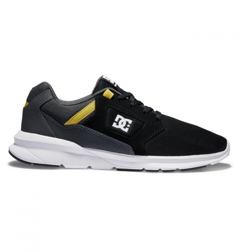 Basket DC Skyline Legere Noir Grise Jaune Homme | LNZ-8618425