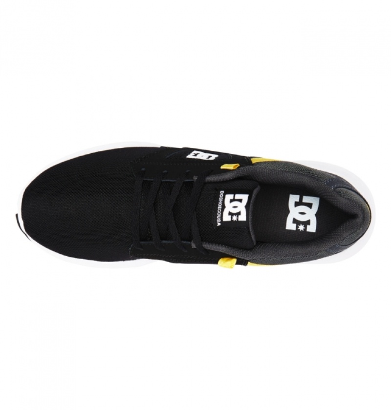 Basket DC Skyline Legere Noir Grise Jaune Homme | LNZ-8618425