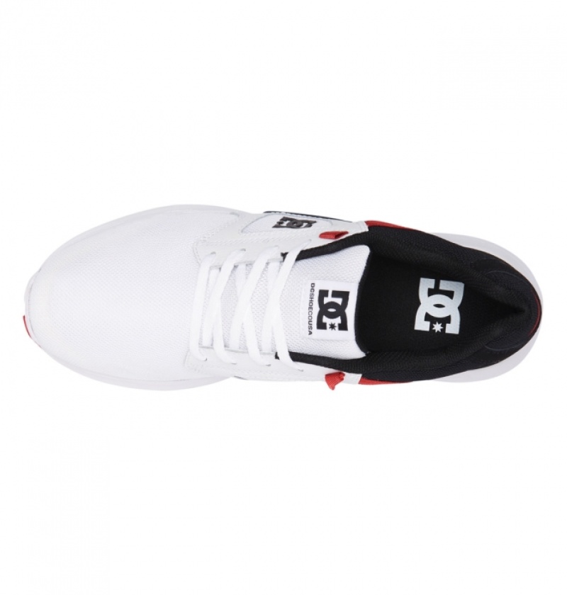 Basket DC Skyline Legere Blanche Noir Rouge Homme | YIR-2794929