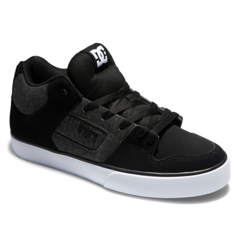 Basket DC Pure MID Mid-Top Noir Homme | TOA-1873297