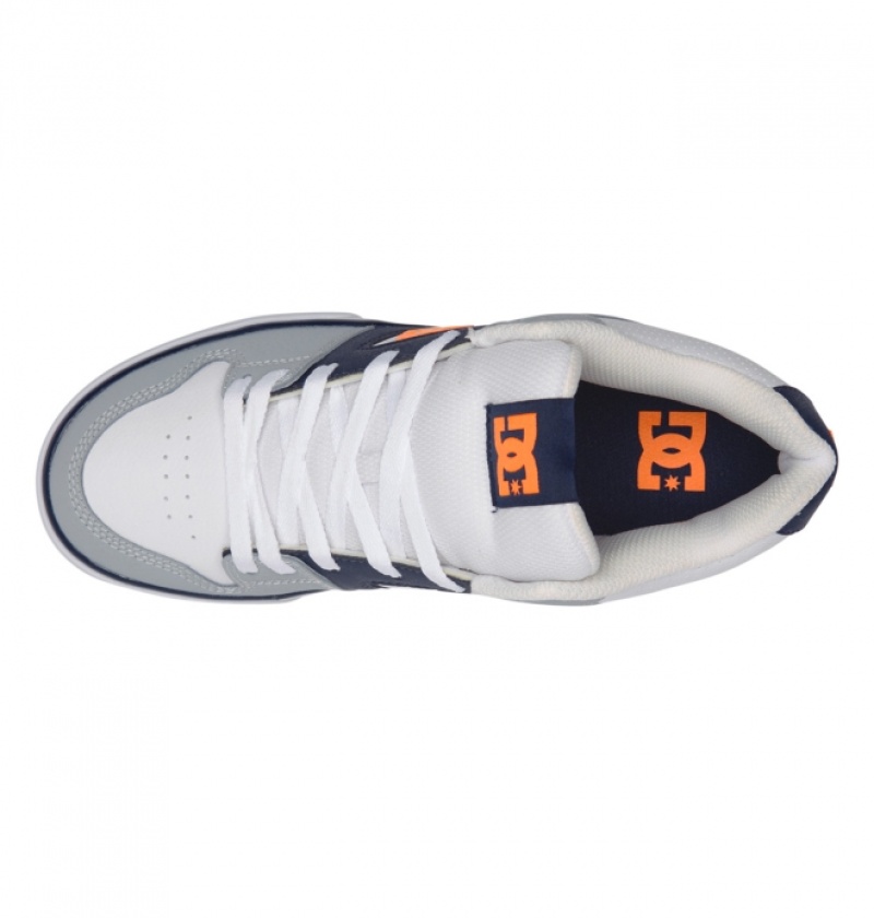 Basket DC Pure MID Mid-Top Blanche Grise Orange Homme | VZT-6899836