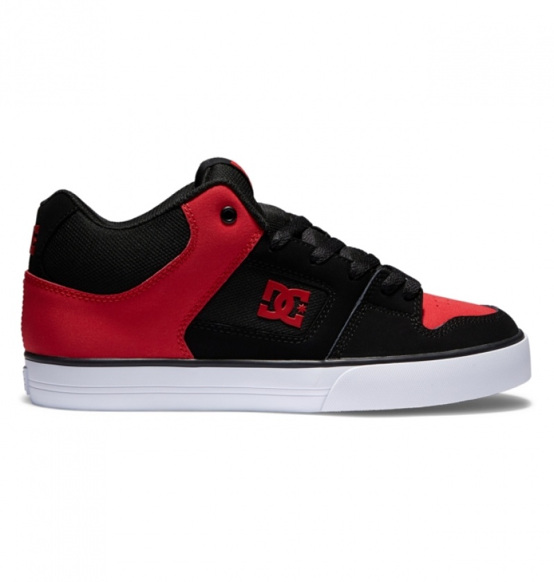 Basket DC Pure MID Mid-Top Noir Rouge Homme | YNL-8700483