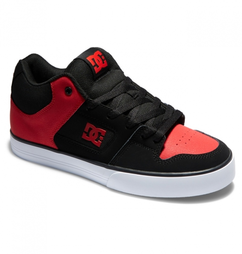 Basket DC Pure MID Mid-Top Noir Rouge Homme | YNL-8700483