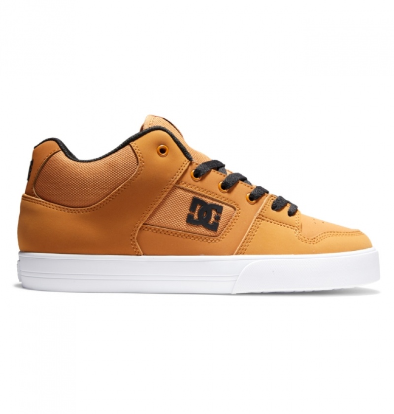 Basket DC Pure MID Mid-Top Marron Noir Homme | NZZ-1064223