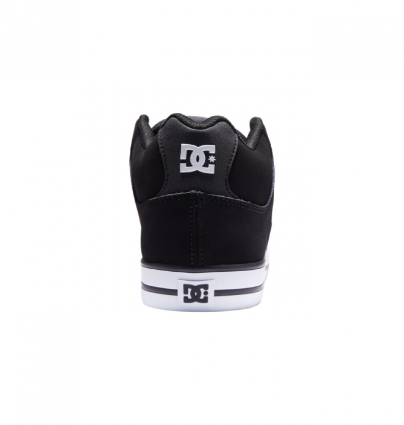 Basket DC Pure MID Mid-Top Noir Blanche Homme | QXK-2437900