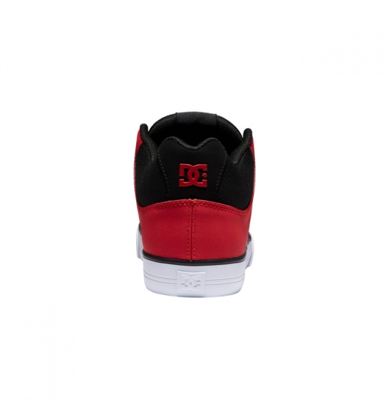 Basket DC Pure MID Mid-Top Noir Rouge Homme | YNL-8700483