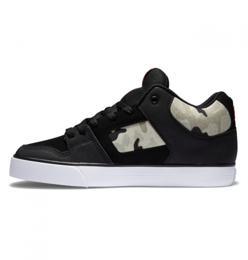 Basket DC Pure MID Mid-Top Camouflage Noir Homme | LZT-7079696