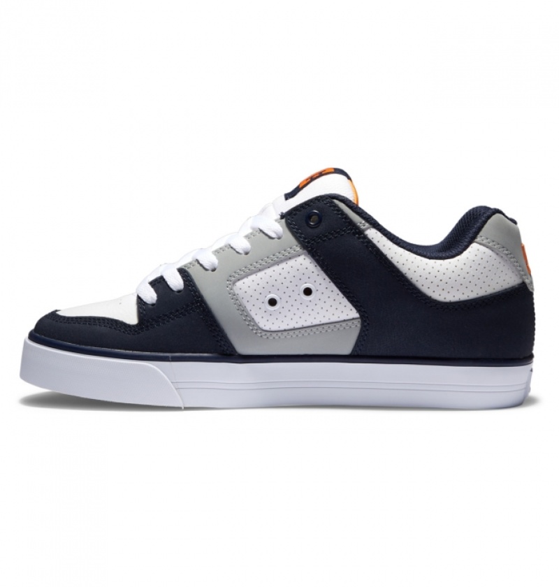 Basket DC Pure Blanche Grise Bleu Homme | NYI-3470420