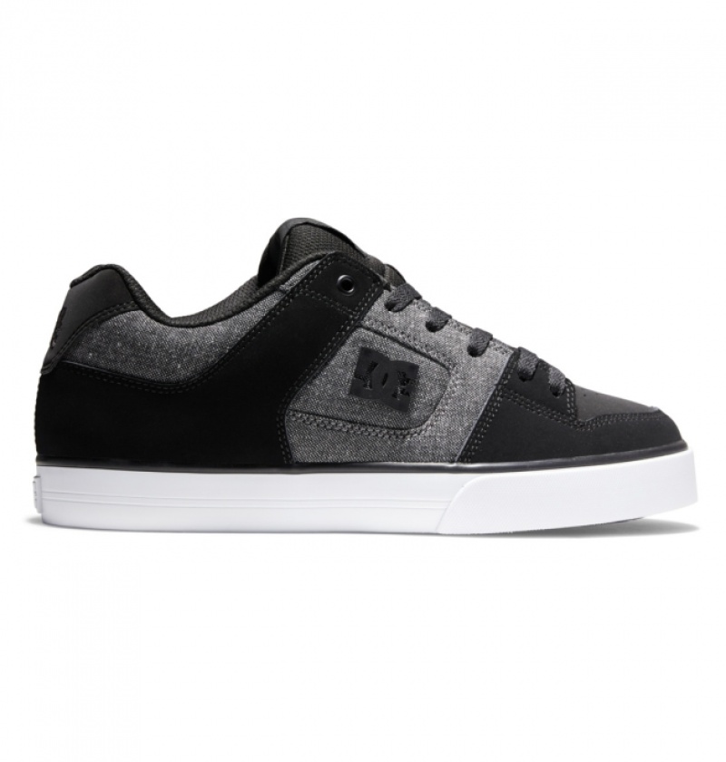 Basket DC Pure Noir Grise Homme | PHM-0887512