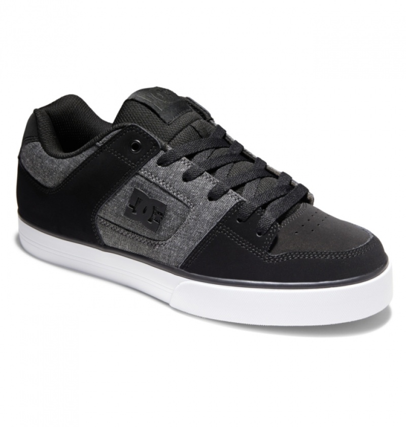 Basket DC Pure Noir Grise Homme | PHM-0887512