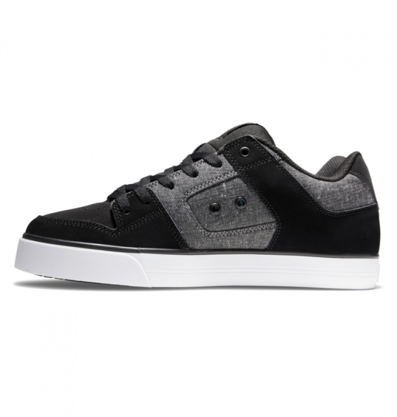 Basket DC Pure Noir Grise Homme | PHM-0887512