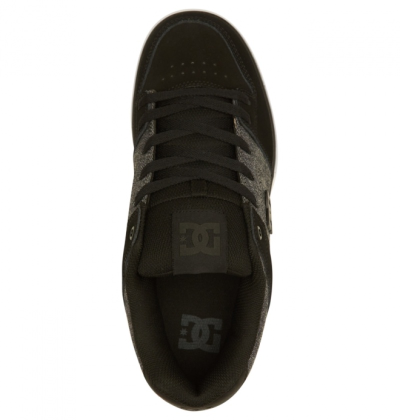 Basket DC Pure Noir Grise Homme | PHM-0887512